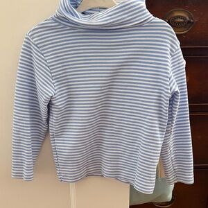 Little English Blue and White Striped turtleneck spring